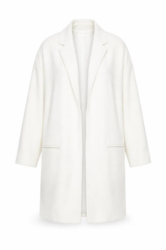 Womens UK Size 8 River Island White Overcoat