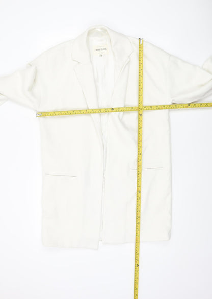 Womens UK Size 8 River Island White Overcoat
