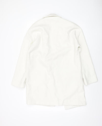 Womens UK Size 8 River Island White Overcoat