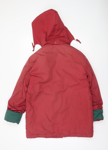 Womens UK Size 10 Casual Woman Red Puffer Jacket