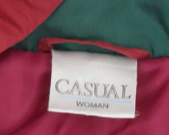 Womens UK Size 10 Casual Woman Red Puffer Jacket
