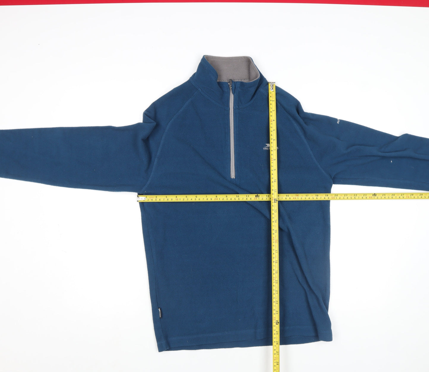 Trespass Men's Blue Fleece 1/4 Zip Pullover Top Size M Regular Fit