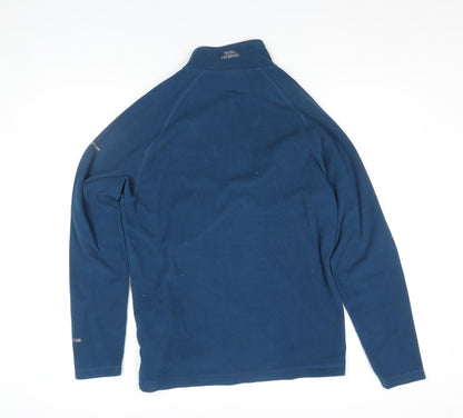 Trespass Men's Blue Fleece 1/4 Zip Pullover Top Size M Regular Fit