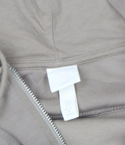 H&M Women’s Beige Longline Full Zip Hoodie Size S