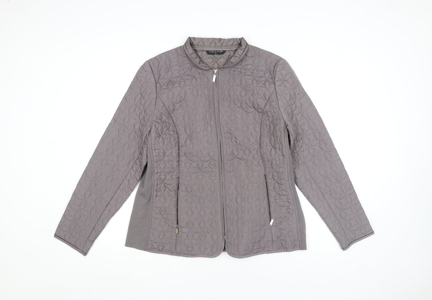 Womens UK Size M VIZ A VIZ Grey Quilted Coat