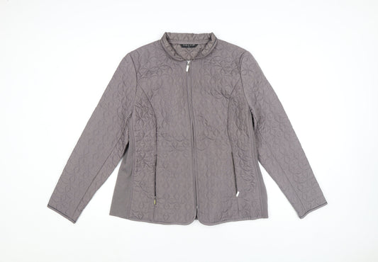 Womens UK Size M VIZ A VIZ Grey Quilted Coat