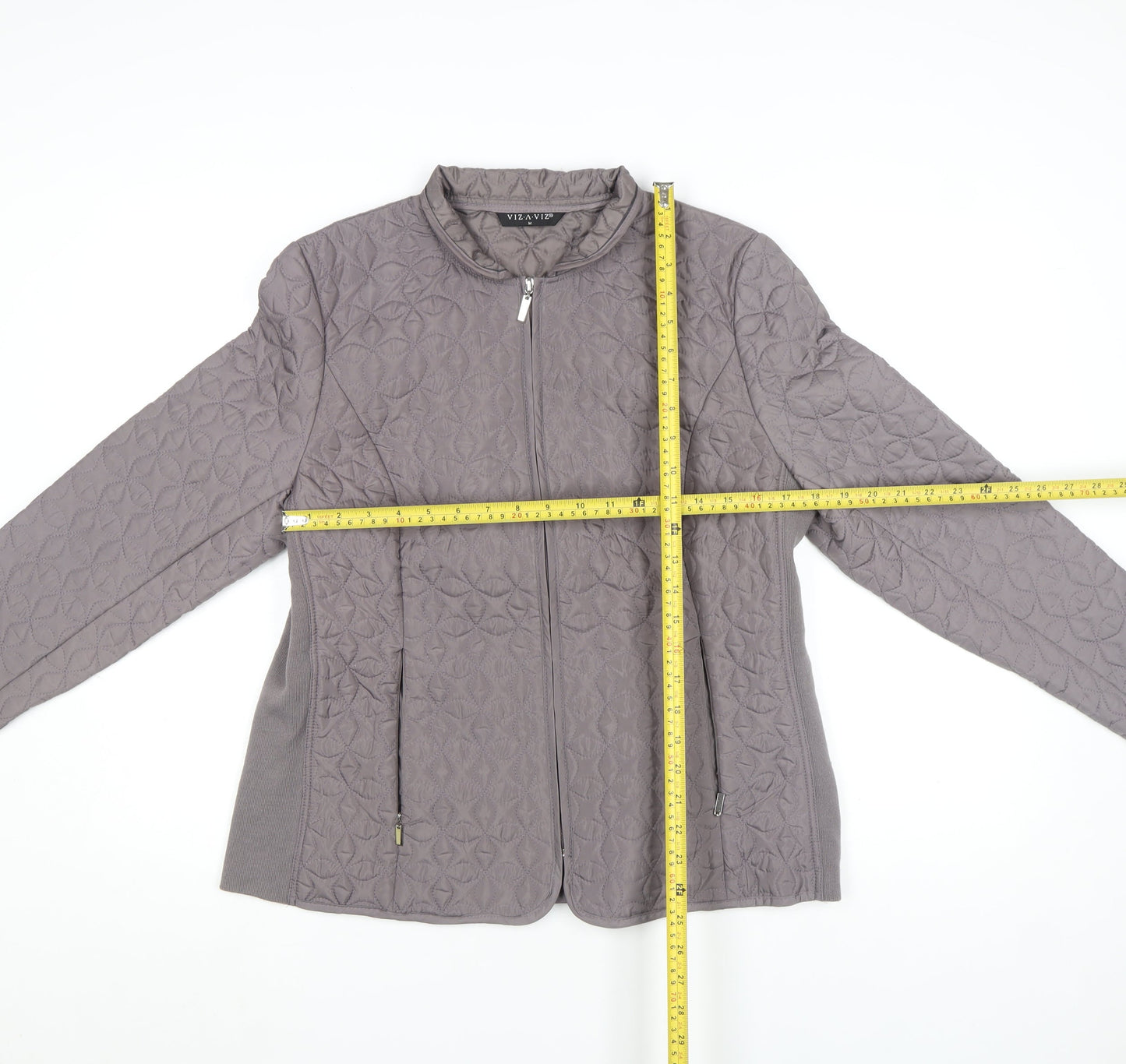 Womens UK Size M VIZ A VIZ Grey Quilted Coat