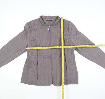 Womens UK Size M VIZ A VIZ Grey Quilted Coat