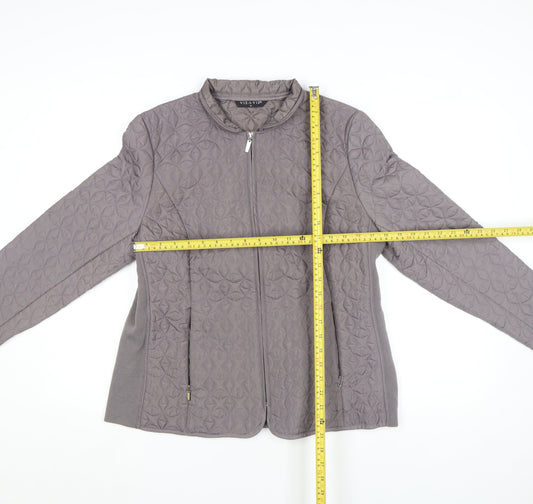 Womens UK Size M VIZ A VIZ Grey Quilted Coat