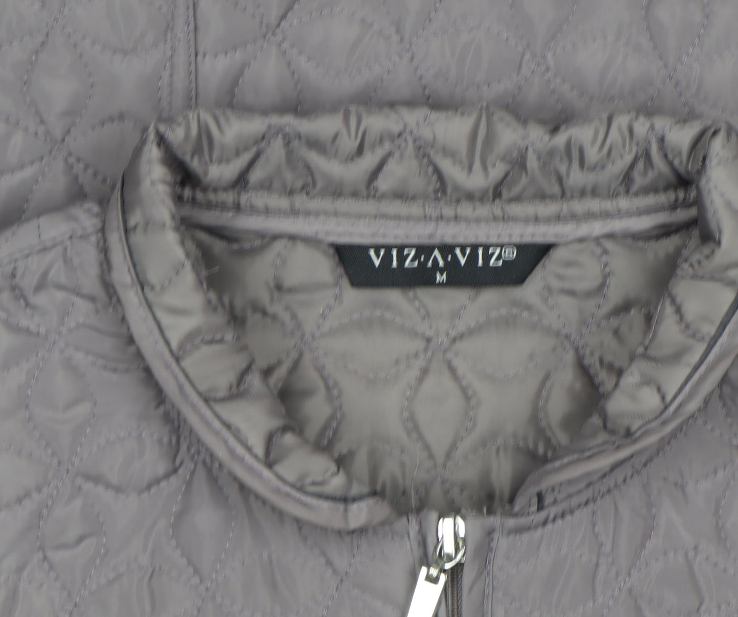 Womens UK Size M VIZ A VIZ Grey Quilted Coat