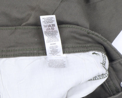 Dunnes Stores Men's Green 36W 30L Chino Trousers Cotton Stretch
