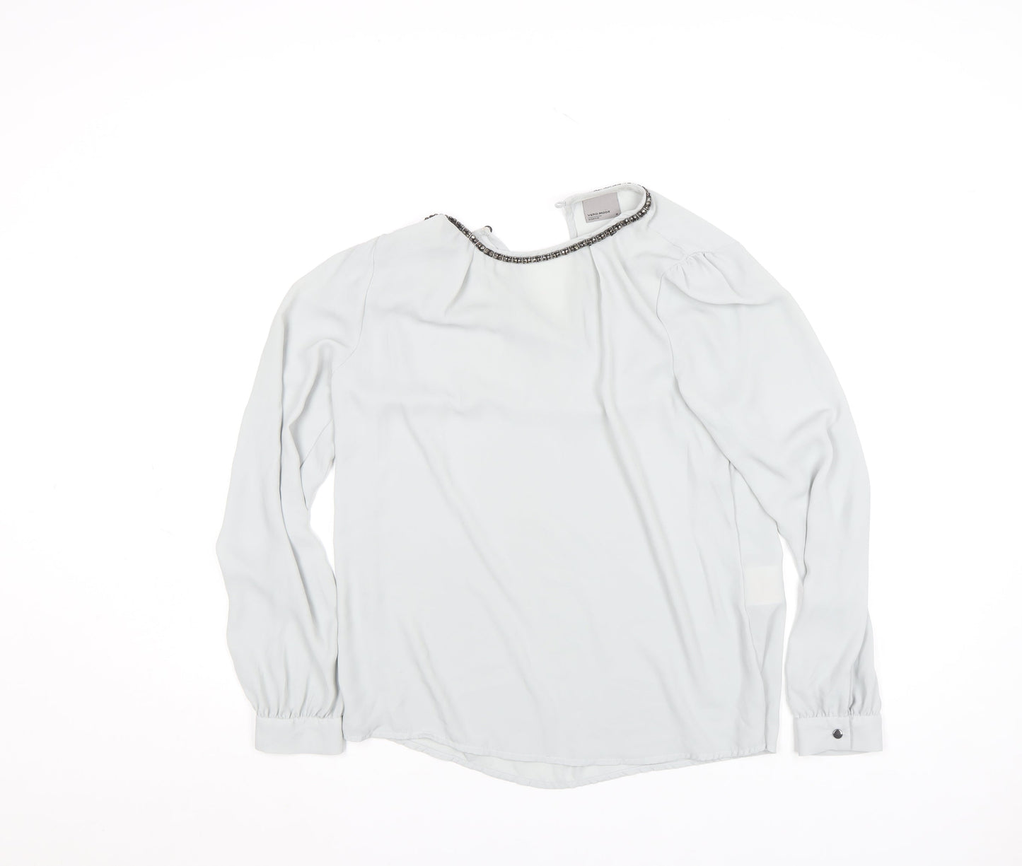 Womens UK Size M VERO MODA White Basic Blouse