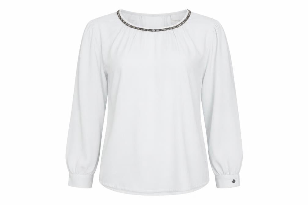 Womens UK Size M VERO MODA White Basic Blouse