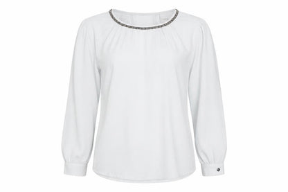 Womens UK Size M VERO MODA White Basic Blouse