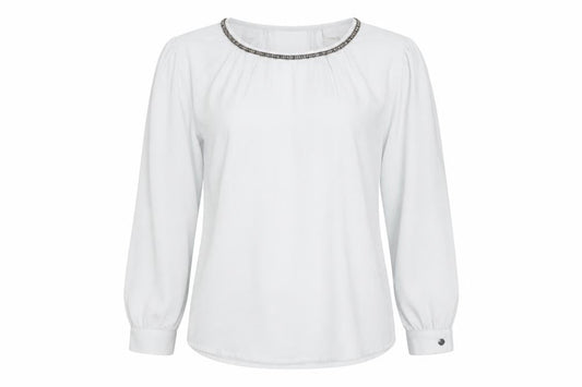 Womens UK Size M VERO MODA White Basic Blouse