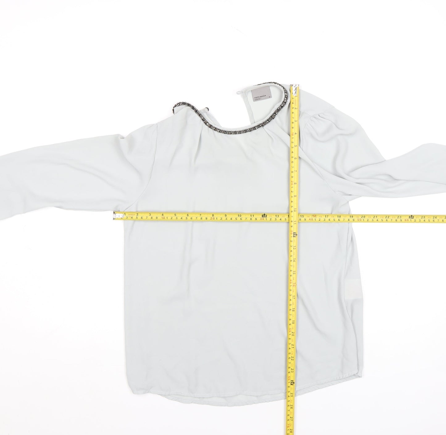 Womens UK Size M VERO MODA White Basic Blouse