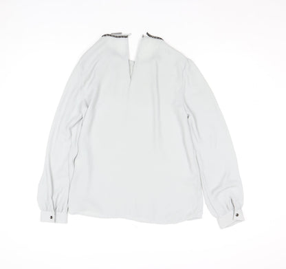 Womens UK Size M VERO MODA White Basic Blouse