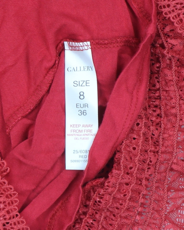 Womens UK Size 8 Gallery Red Camisole Blouse