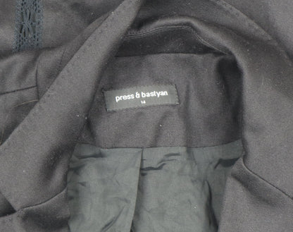 Womens UK Size 14 Press & Bastyan Regular Black Blazer