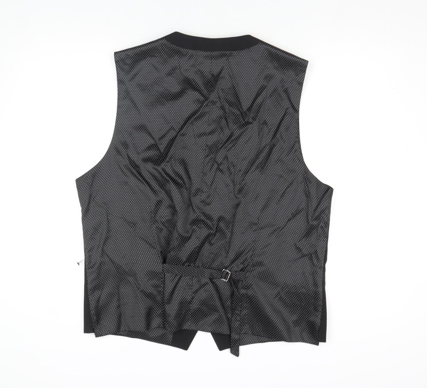 ASOS Men's Black 46R Formal Waistcoat Regular Fit Wool Blend