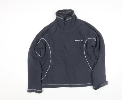 Animal Womens Navy Fleece Pullover Sweatshirt Size 14 Warm Lined