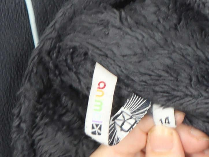 Animal Womens Navy Fleece Pullover Sweatshirt Size 14 Warm Lined