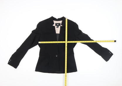 Womens UK Size 10 H&M Black Basic Jacket