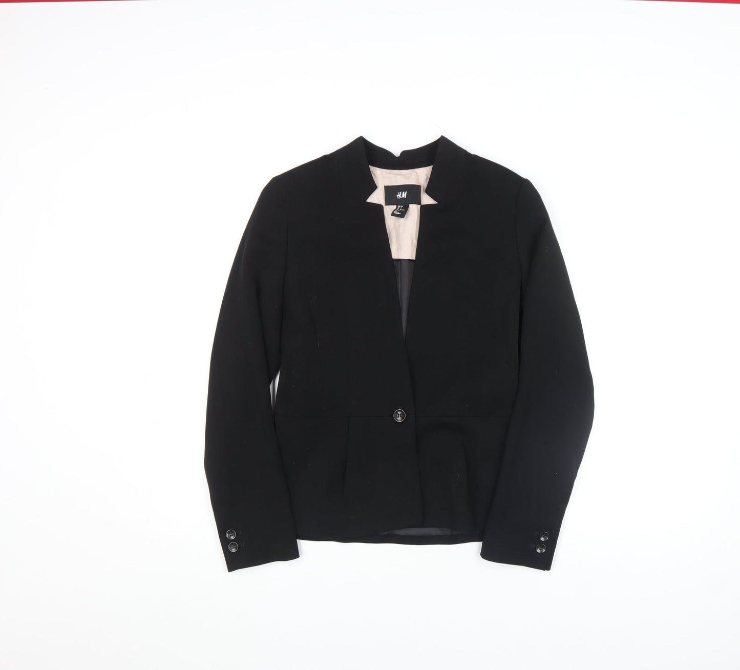 Womens UK Size 10 H&M Black Basic Jacket