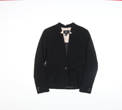 Womens UK Size 10 H&M Black Basic Jacket