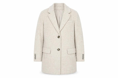 Womens UK Size S H&M Beige Overcoat