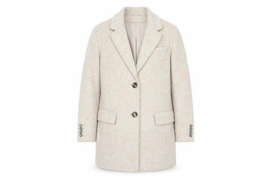 Womens UK Size S H&M Beige Overcoat