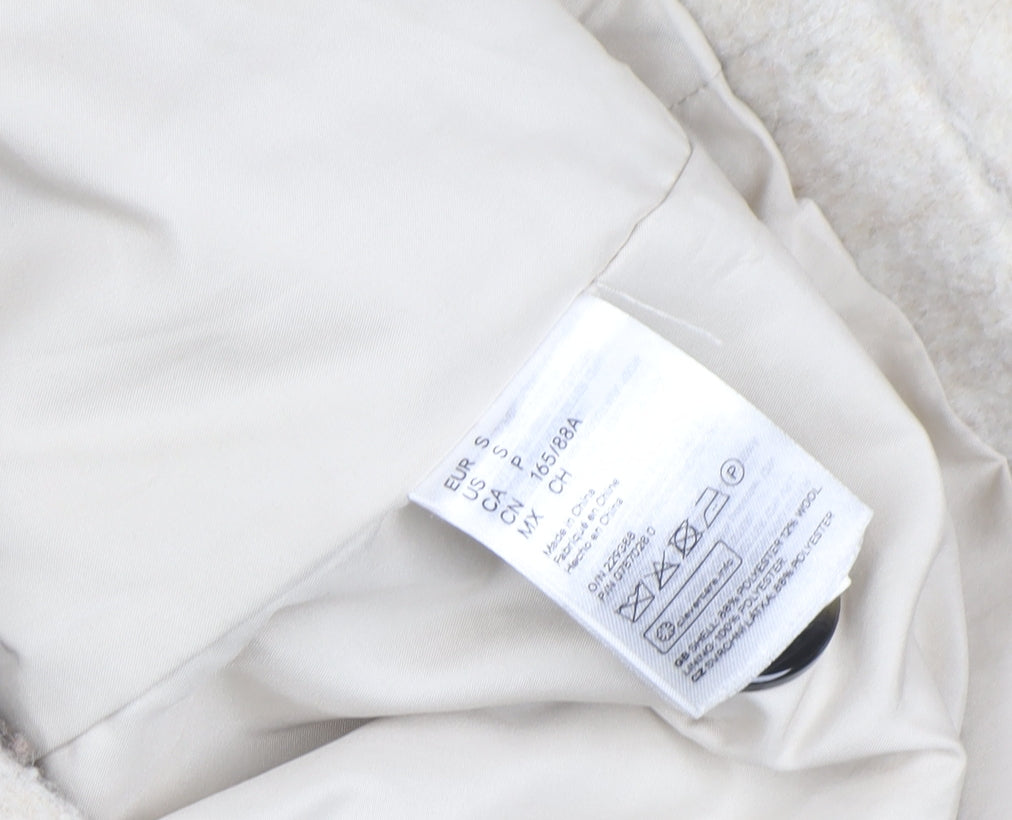 Womens UK Size S H&M Beige Overcoat