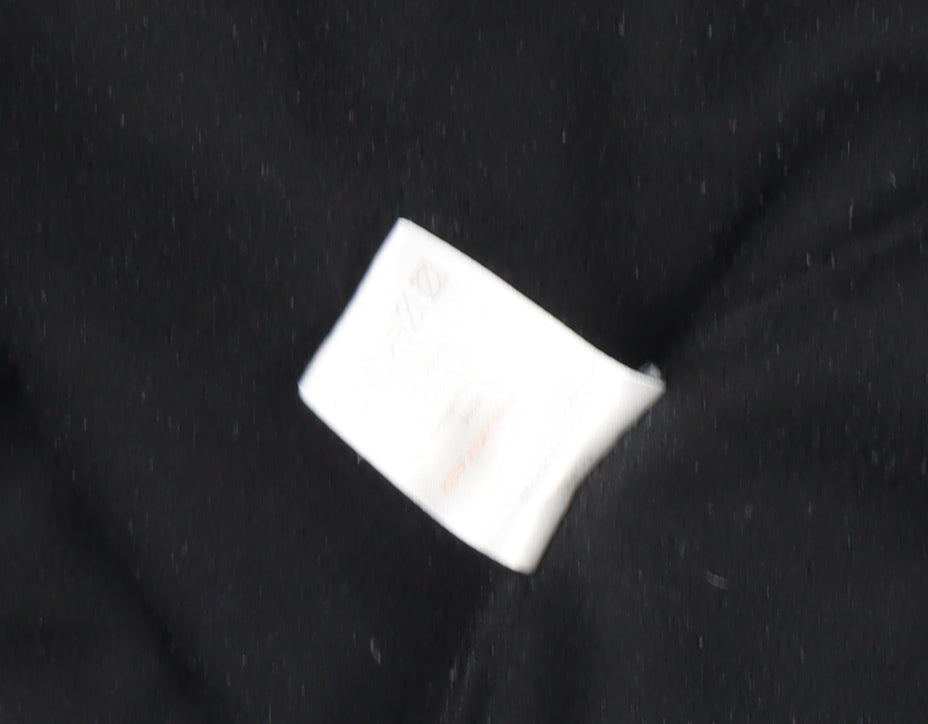 Cotton Traders Men's Black Long Sleeve Rugby Polo Shirt Size L