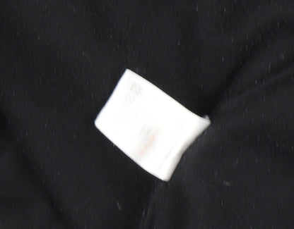 Cotton Traders Men's Black Long Sleeve Rugby Polo Shirt Size L