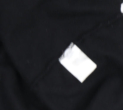 Cotton Traders Men's Black Long Sleeve Rugby Polo Shirt Size L