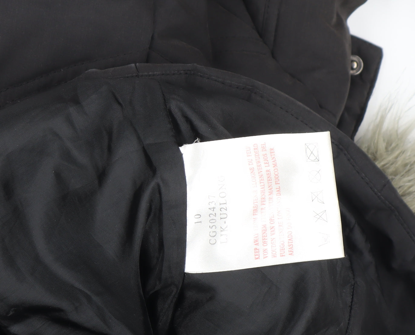 Womens UK Size 10 Kasha Black Puffer Jacket
