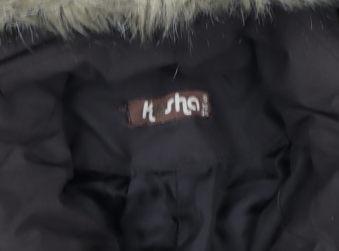 Womens UK Size 10 Kasha Black Puffer Jacket