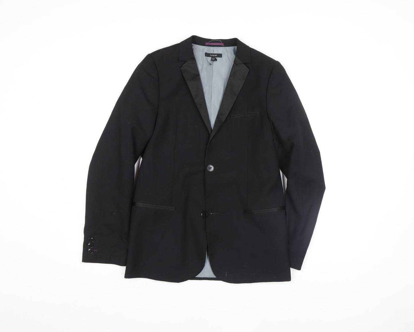 Marks and Spencer Autograph Teens Black 13-14Y Tuxedo Blazer Jacket