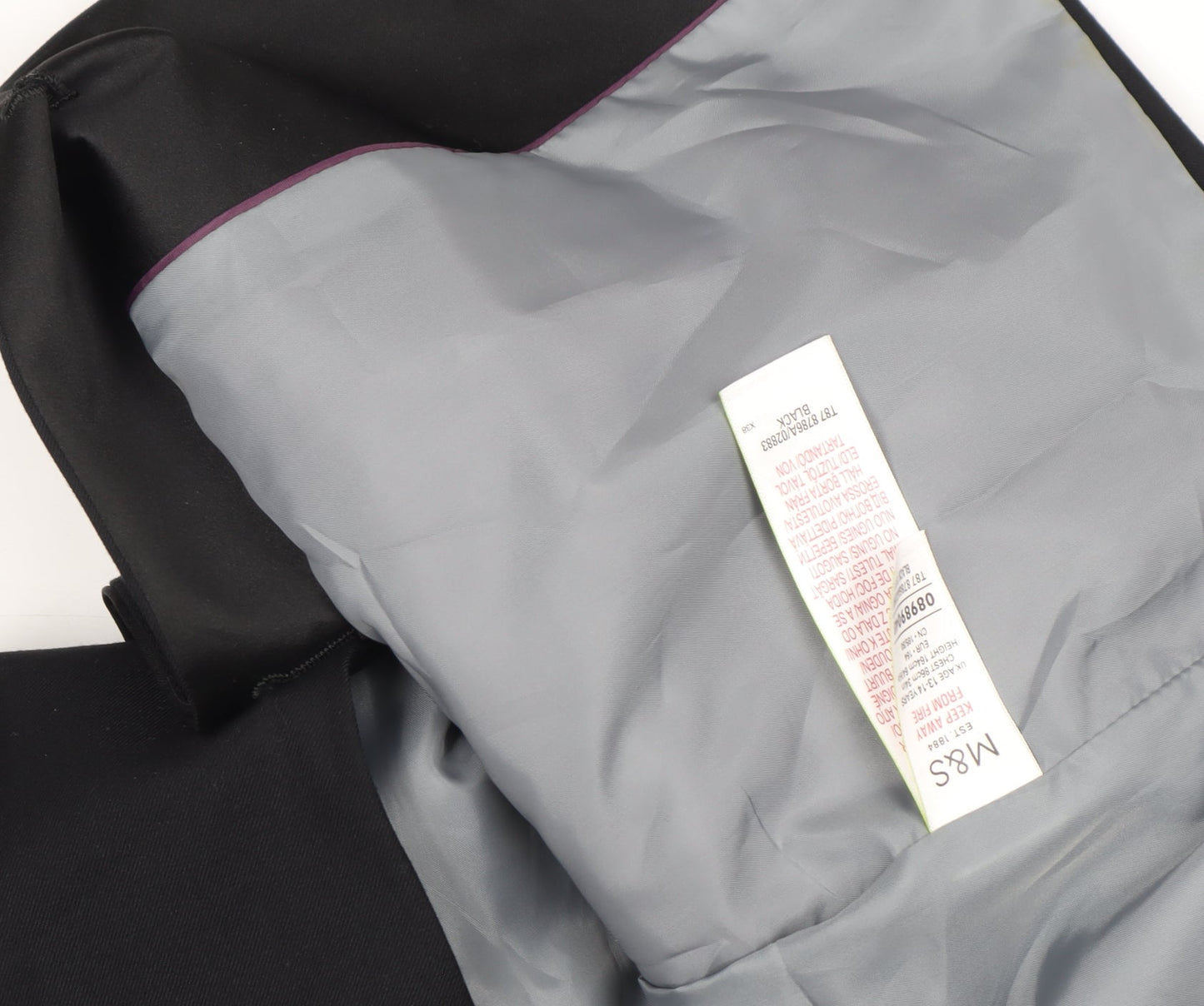 Marks and Spencer Autograph Teens Black 13-14Y Tuxedo Blazer Jacket