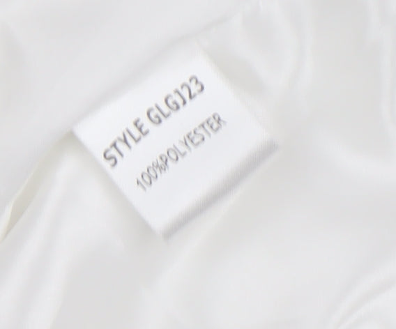 Womens UK Size 12 Gold by Michael H Regular White Blazer