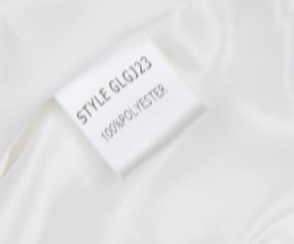 Womens UK Size 12 Gold by Michael H Regular White Blazer