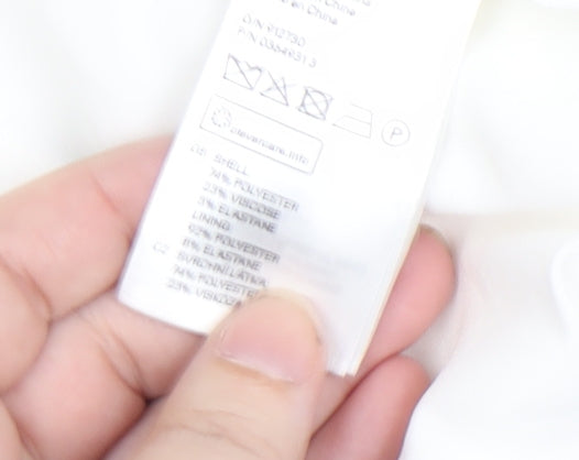 H&M Women Ivory Blazer Size 6 Shawl Lapel Tailored Jacket