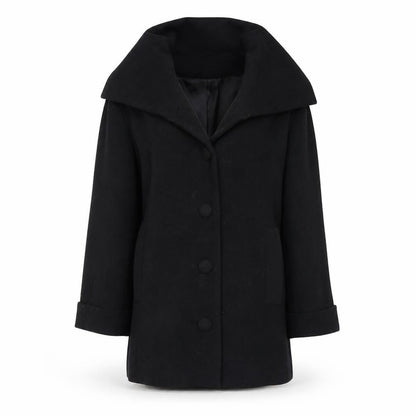 Womens UK Size 8 H&M Black Overcoat
