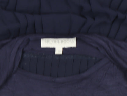 Womens UK Size 12 RJR John Rocha Blue Tunic Blouse