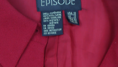 Womens UK Size 12 Episode Red Basic Jacket