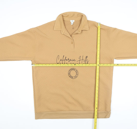 Mens UK Size S River Island Beige Henley Sweatshirt