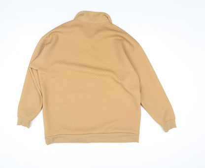 Mens UK Size S River Island Beige Henley Sweatshirt
