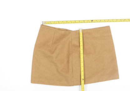 Womens UK Size L Zara Straight & Pencil Twill Skirt