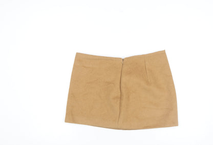 Womens UK Size L Zara Straight & Pencil Twill Skirt