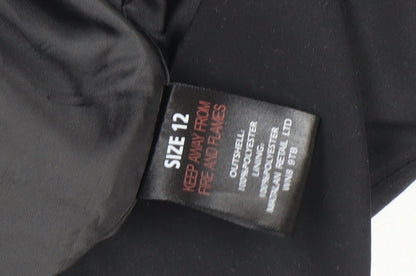 Papaya Women Black Size 12 Trench Style Belted Jacket